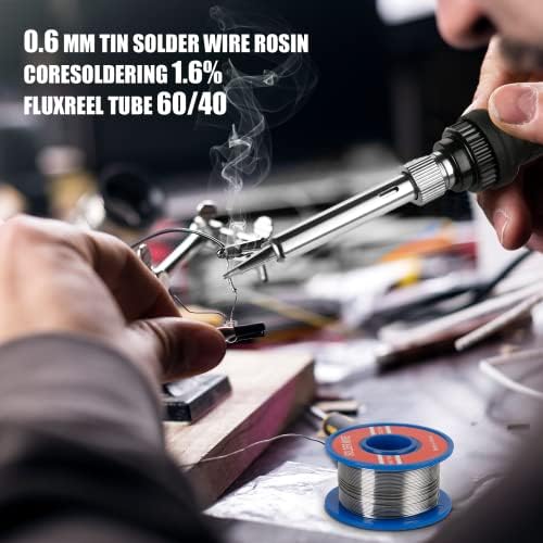 Soldering Iron Kit, 60W Soldering Iron with 5pc Interchangeable Tips, 10-in-1 Adjustable Temperature Solder Welding Tools, Fast Heating, Electronic Repair, 110V