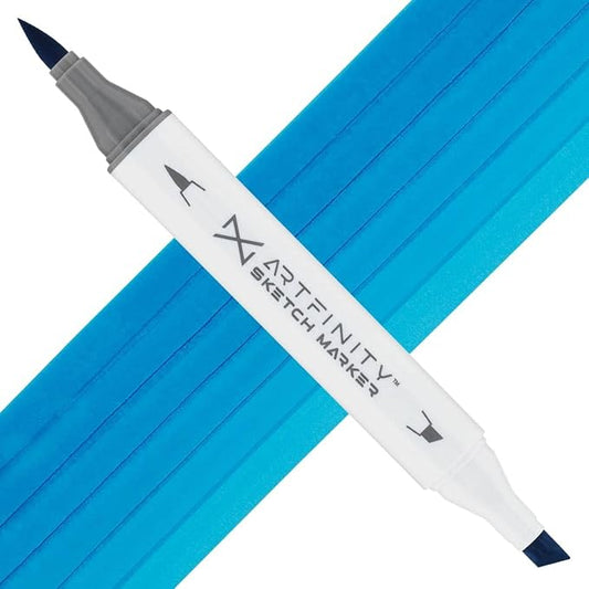 Artfinity Sketch Markers - Mixing Blue (Cyan) B2-5, Vibrant, Professional, Dye-Based Alcohol Markers for Artists, Drawing, Travel, & More