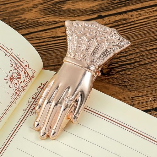 Shell Metal Binder Clips, Gold Vintage Book Clips for Journal Organization