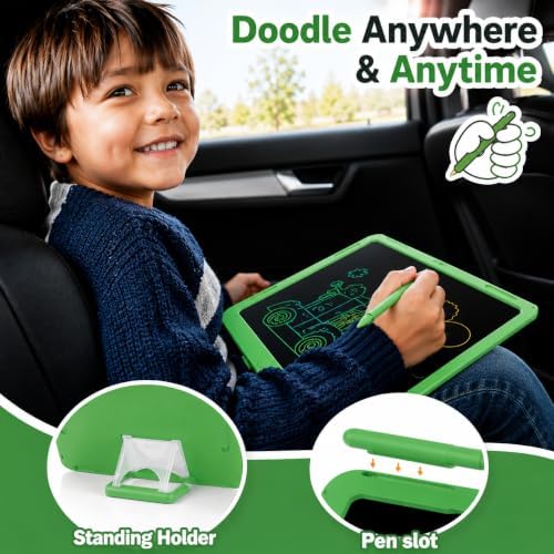 TEKFUN LCD Writing Tablet for Kids, Teen Girl Boy Gifts Ideas, Drawing Tablet for Kids, Birthday Christmas Gift Ideas for Girls Boys (Green, 12.6" W x 10" H)