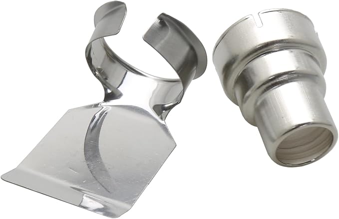 DGZZI 4PCS Hot Air Gun Welding Station Nozzle Tool Attachment Replacement Part Hot Air Gun Nozzle Kit Stainless Steel Reflector Heat Resistant Nozzle for Hot Air Welding Station Repair Tool