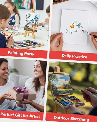80 Pack 5x7 Inch Canvas Boards Small Canvas Panels for Kids Painting | 100% Cotton White Blank for Acrylic Oil Watercolor Paint
