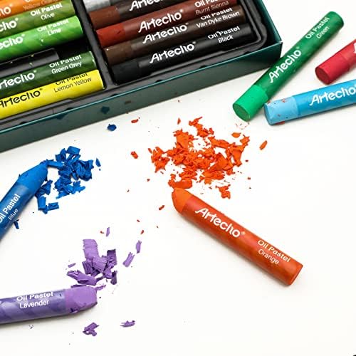 Artecho Oil Pastels Set of 48 Colors (10 x 70 mm) | Soft Oil Pastels, For Art Painting, Drawing, Blending, For Artists, Beginners, Students, Teachers