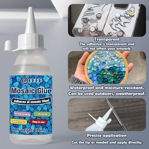 100ml Clear Mosaic Tile Glue, Waterproof & Moisture Proof Fast Drying