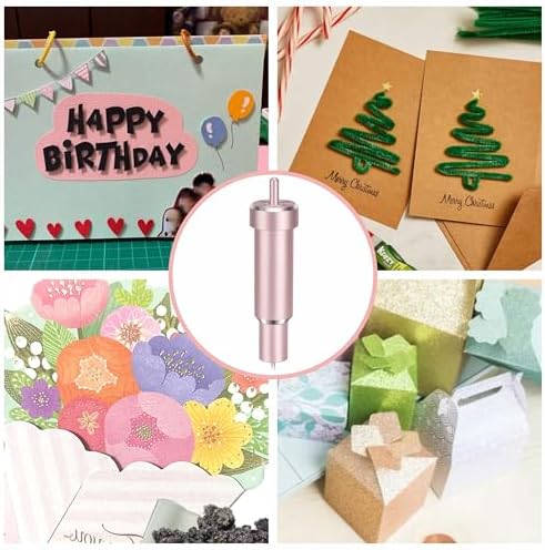 Cutting Blade + Housing, Deep-Point & Bonded-Fabric and Premium Fine Point Blade, Compatible with Cricut Maker, Maker 3, Explore Air/2/3 and Explore One (Pink)