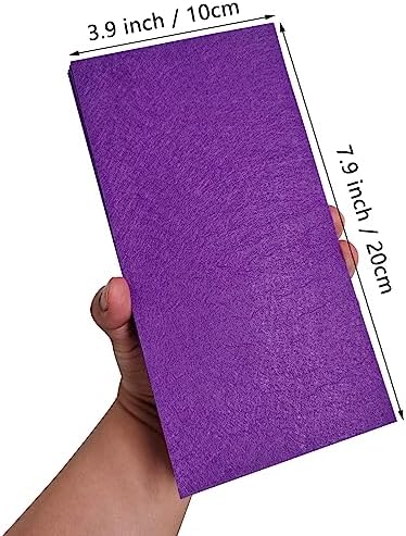 Jtnohx Self Adhesive Felt Sheets Adhesive Backed Felt Fabric Purple 33Pcs