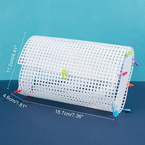CHGCRAFT 10pcs 2 Sizes Plastic Mesh Canvas Bag Sheets Plastic Net Cover DIY Crafting Handbag Accessories Acrylic Yarn Crafting Knit and Crochet Projects for Purse Making Supplies