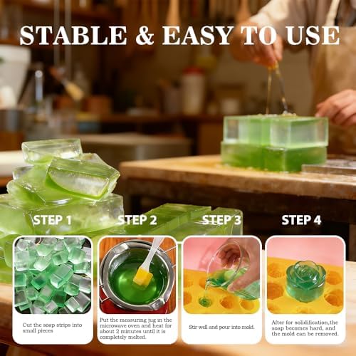 Aloe Vera Soap Base Bar, Melt and Pour Soap Base for Soap Making 1 LB