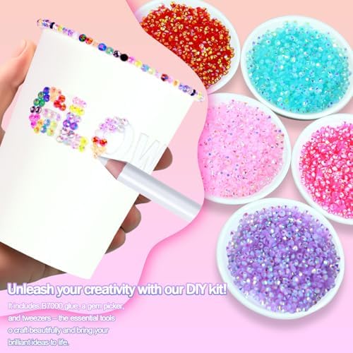 3 Boxes 150000+Pcs Rhinestones for Bedazzling Kit 3mm