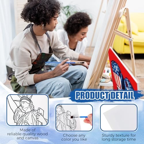 Sherr 140 Pcs 20 Set Pre Drawn Canvas Painting Kit, Independence Day