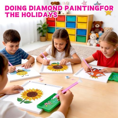 YimeBand 36PCS Diamond Painting Tools Includes 12 Drill Pens(3 Types Diamonds Sticky Pen), 12 Trays and 12 Wax Pads Diamonds Painting Kits for Kids Adults DIY Paintings Crafts