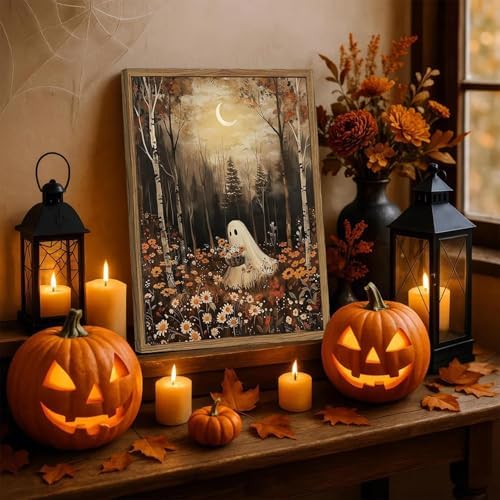 AIBOERL Paint by Numbers Kit for Adults Beginner,HalloweenGhost,12X16In