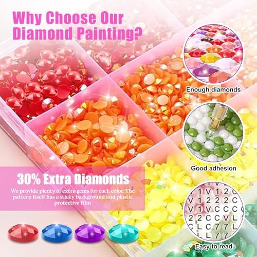 Cheetah Diamond Art Kits for Adults, Diamond Painting Kits for Beginner DIY