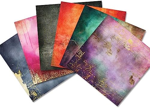 YASMEN Vintage Scrapbook Paper Pad, 12x12 Single-Sided Cardstock Paper Pads for Card Making, Journals, Planner, DIY Envelopes, Greeting Cards, Gift Card, Decorative Art Craft -24 Sheets