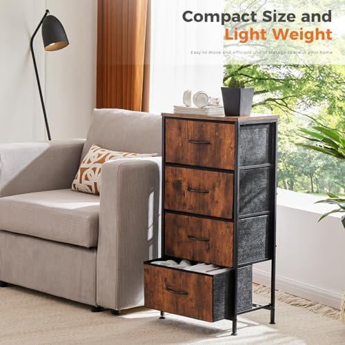 Sweetcrispy Dresser for Bedroom, 4 Drawer Storage Organizer for Closet