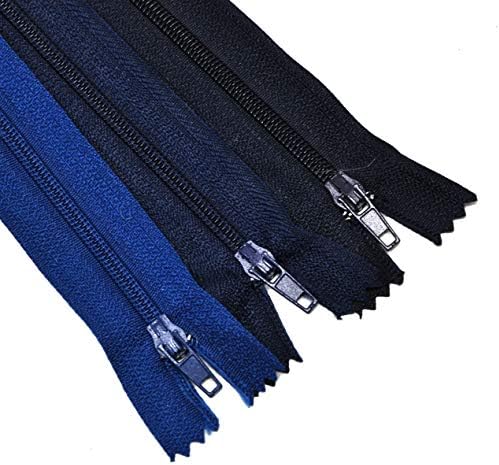 Mandala Crafts 100 PCs Mixed Closed-End 8 Inch Nylon Zippers for Sewing