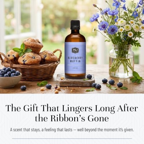 P&J Trading Fragrance | Blueberry Muffin Oil 100ml - Candle Scents for Candle Making, Freshie Scent, Soap Making Supplies, Diffuser Oil Scents