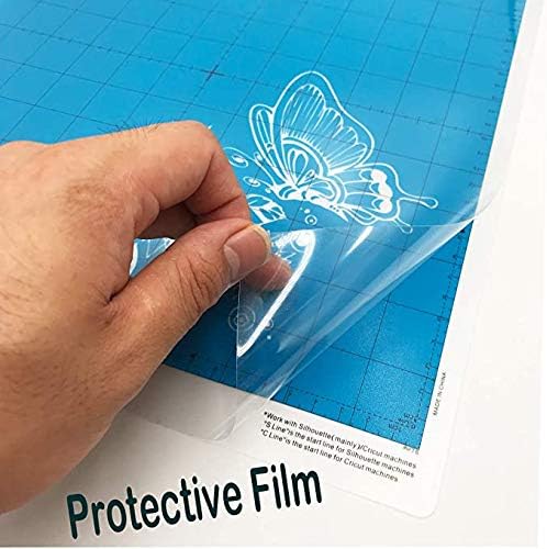 3 Pack Standard Grip Cutting Mats 8x12 Inch | For Silhouette Cameo Portrait Adhesive Sticky Accessories Craft Replacement Cut Mats for Scrapbooking Die-Cut Machines (Blue)