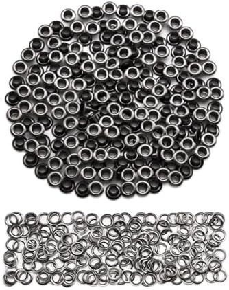 SEMINI 400 Sets 3.5mm Gunmetal Grommet Eyelet Kit for Fabric Leather Crafts