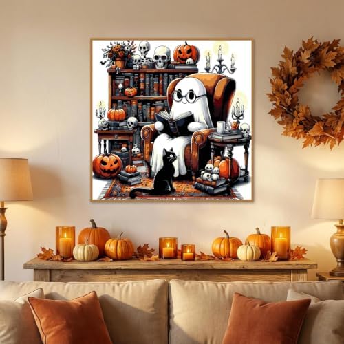 Halloween Paint by Numbers Kit for Adults,DIY Paint by Number 14x14 inch