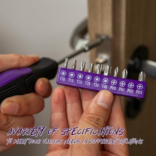 CARTMAN 39-Piece Household Tool Set, Purple Hand Kit With Storage Case | Complete assortment for home repairs, DIY projects, furniture setup, crafting, and daily household fixes in toolbox.