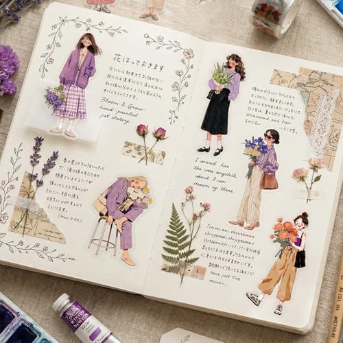 Natural Flower Stickers for Scrapbooking (61)