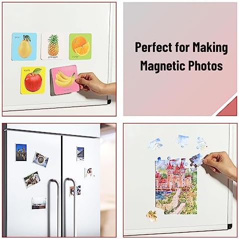 Mr. Pen- Adhesive Magnetic Sheets, 8" x 10", 12 Pack, Cuttable Magnets Flexible Magnet Sheets with Adhesive for Crafts Photos, Classroom Decorations, Easy Peel and Stickers for Planning