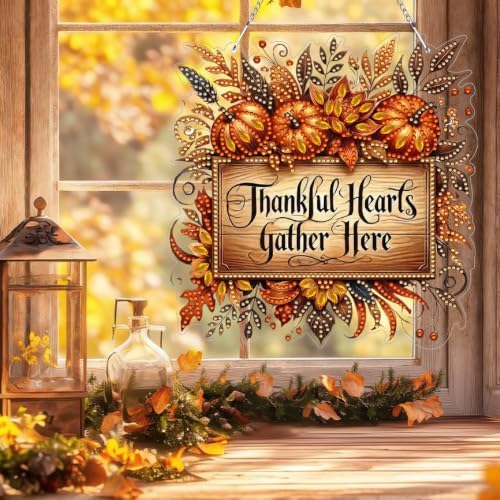 Fall Hanging Diamond Art Kits for Adult Diamond Painting Kit Pendant