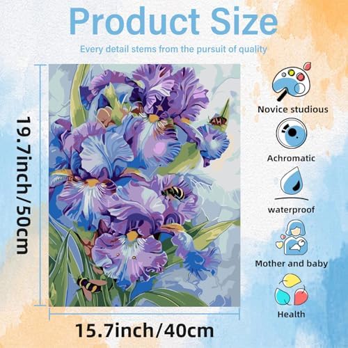 Flower Paint by Numbers Kit for Adults Paint by Number for Adult Beginner