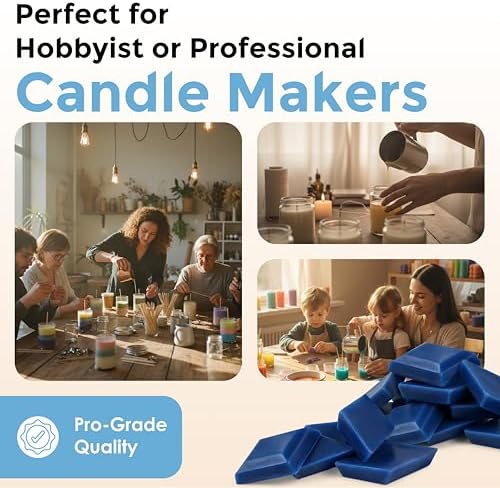 Baby Blue Candle Dye Chips, Soy & Paraffin Candle Making, 10 Pack