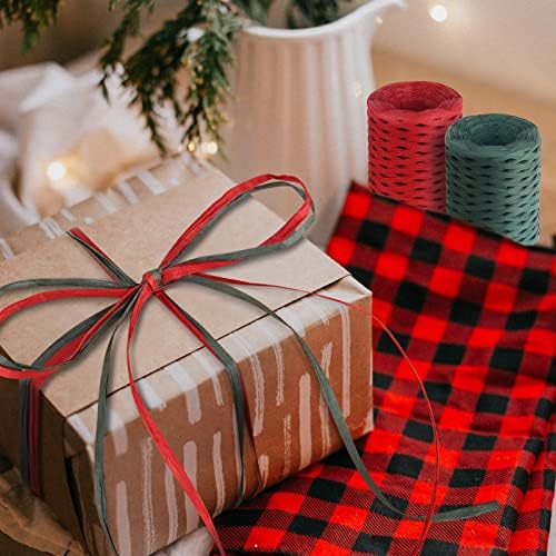 Cuttte 218 Yards Raffia Yarn for Crochet Craft Ribbon for Gift Wrapping