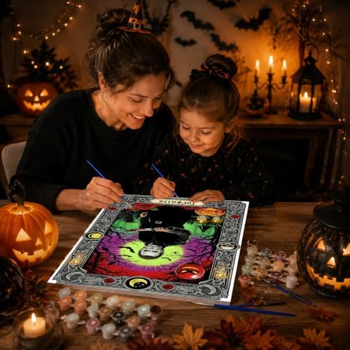 VIGEGU 6 Pack Horror Paint by Numbers Kit for Adults Beginner 12x16 Inch