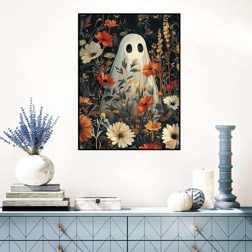 Benjenes 3PCS Halloween Diamond Art Kits for Adults Ghost Diamond Painting
