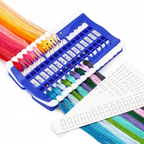 Luxiv 30 Position Embroidery Floss Organizer, Thread Shelf with 15P Card
