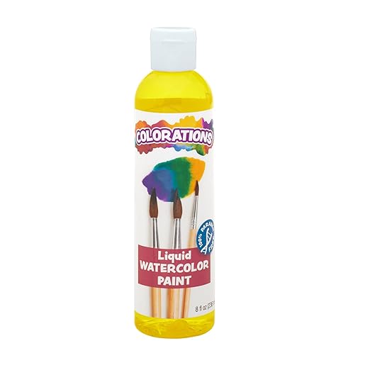 Colorations Paraben-Free Liquid Watercolor Paint, Vibrant Yellow