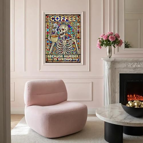 Skull Diamond Art Kits for Adults Funny Diamond Painting Kit for Beginner