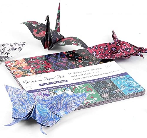 Origami Paper 6x6" Double Sided 100Sheets 50Colors Origami Kit,Craft Paper
