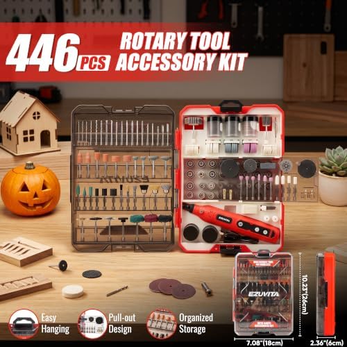 4V Cordless Mini Rotary Tool Kit with 446PCS Accessories