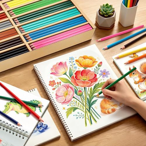 216 Count Colored Pencils Bulk Set in 18 Color, Coloring Pencils for Kids