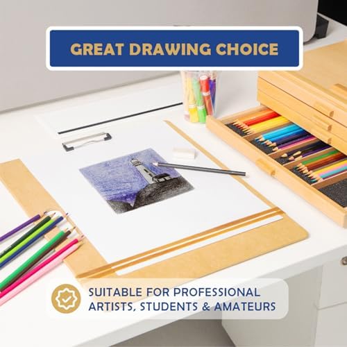 Falling in Art 13X17&23X26 Sketch Board with Sturdy Clip &Rubber Bands | Professional Art Drawing Board, Portable Artists Clipboard for Classroom, Studio Drawing, Outdoor Painting