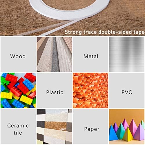 Kesote 5 Rolls Double Sided Tape for Crafts Scrapbooking, 1/8" Thin Double Sided Adhesive Tape, 82Ft Per Roll