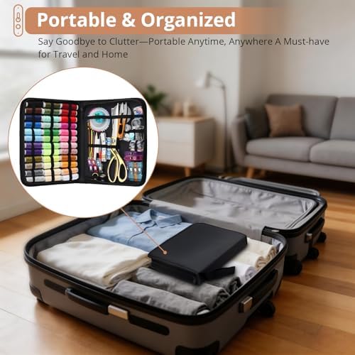 KAMTOP 191 PCS Sewing Kit for Adults with 43 Thread Colors for Repairs