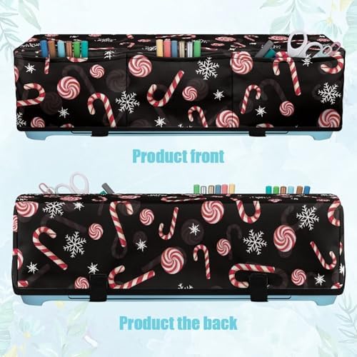 Binienty Christmas Candy Cane Dust Cover for Scrapbooking Die-Cut Machines,Cutting Machine Accessory Anti Dirty,Cutting Machine Protector Bag Carring Case Christmas Decoration