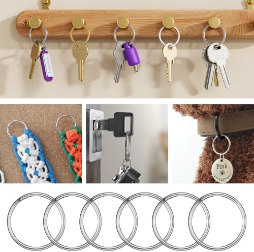 Metal Key Ring, Large Split Key Ring Sturdy KeyChain Crafts and Accessories for DIY and Key Organization