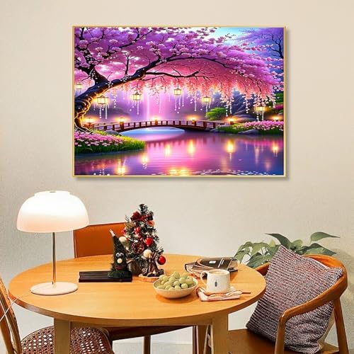 VeGuude Diamond Art Kits for Adults, Full Drill Diamond Art Flowers Kits for Beginners, DIY Full Rhinestone 5D Diamond dots (Gemstone Craft), Home Wall Decoration (12x16 inch)