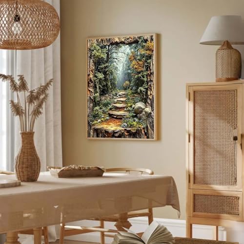 Forest Diamond Art Kits for Adults, Arts and Crafts for Adults 12x16 Inch