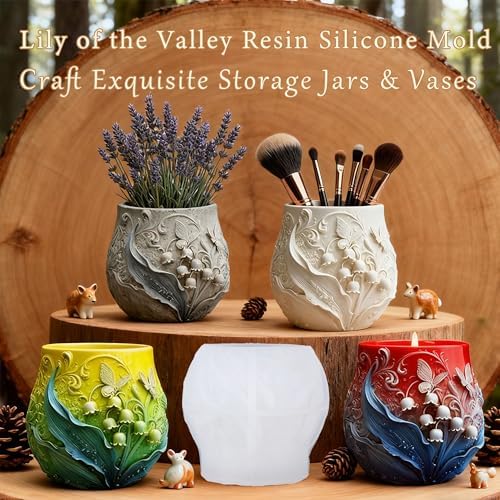 Flower Epoxy Resin Molds, Lily of The Valley Candle Silicone Molds