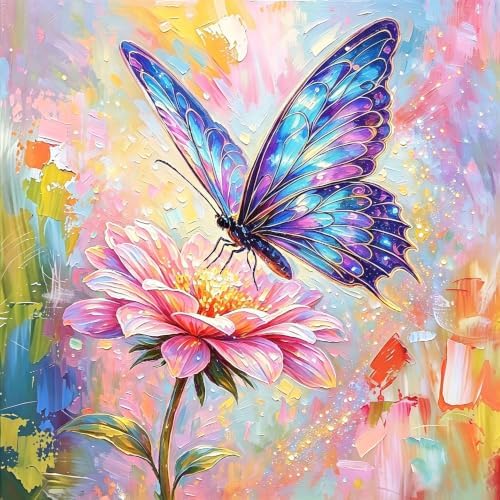 Arttoplus Butterfly Paint by Numbers Kit for Adults Beginner 16x20 inch | Butterfly Adult Paint by Number Kits on Canvas, DIY Acrylic Oil Painting by Numbers for Adults for Gift Home Wall Decor