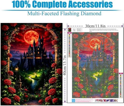 WUDWL Diamond Art Kits for Adults, 5D Castle Diamond Painting Kits
