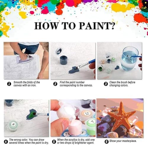 EIBEILI Seaside Scenery Paint by Numbers Kit for Adults Beginner,Sunset Beach Adult Paint by Number Kits on Canvas,Easy Canvas Paint by Numbers for Adults for Home Wall Decoration 12 X 16 inch